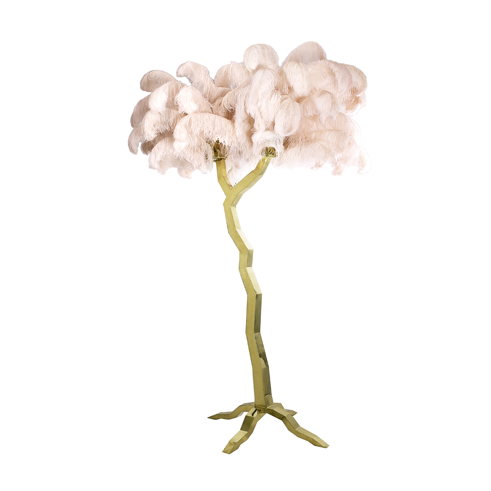 Ostrich Tree 87″ – Pink Gold